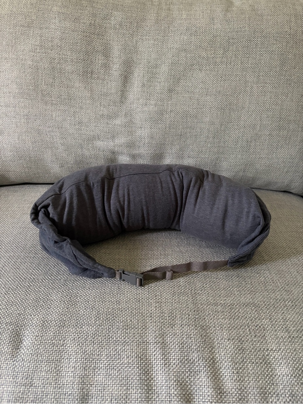 Muji Neck Cushion, dark blue/gray